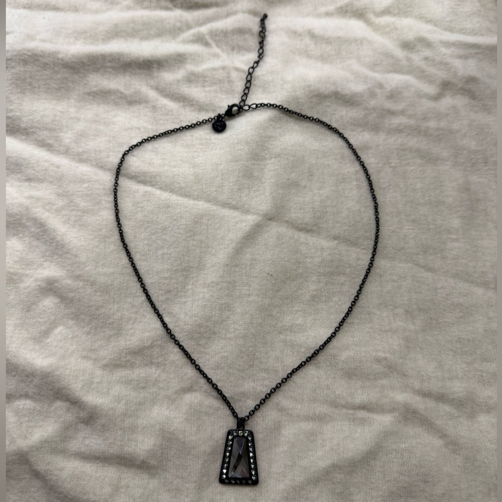 Black Geometric Pendant Necklace